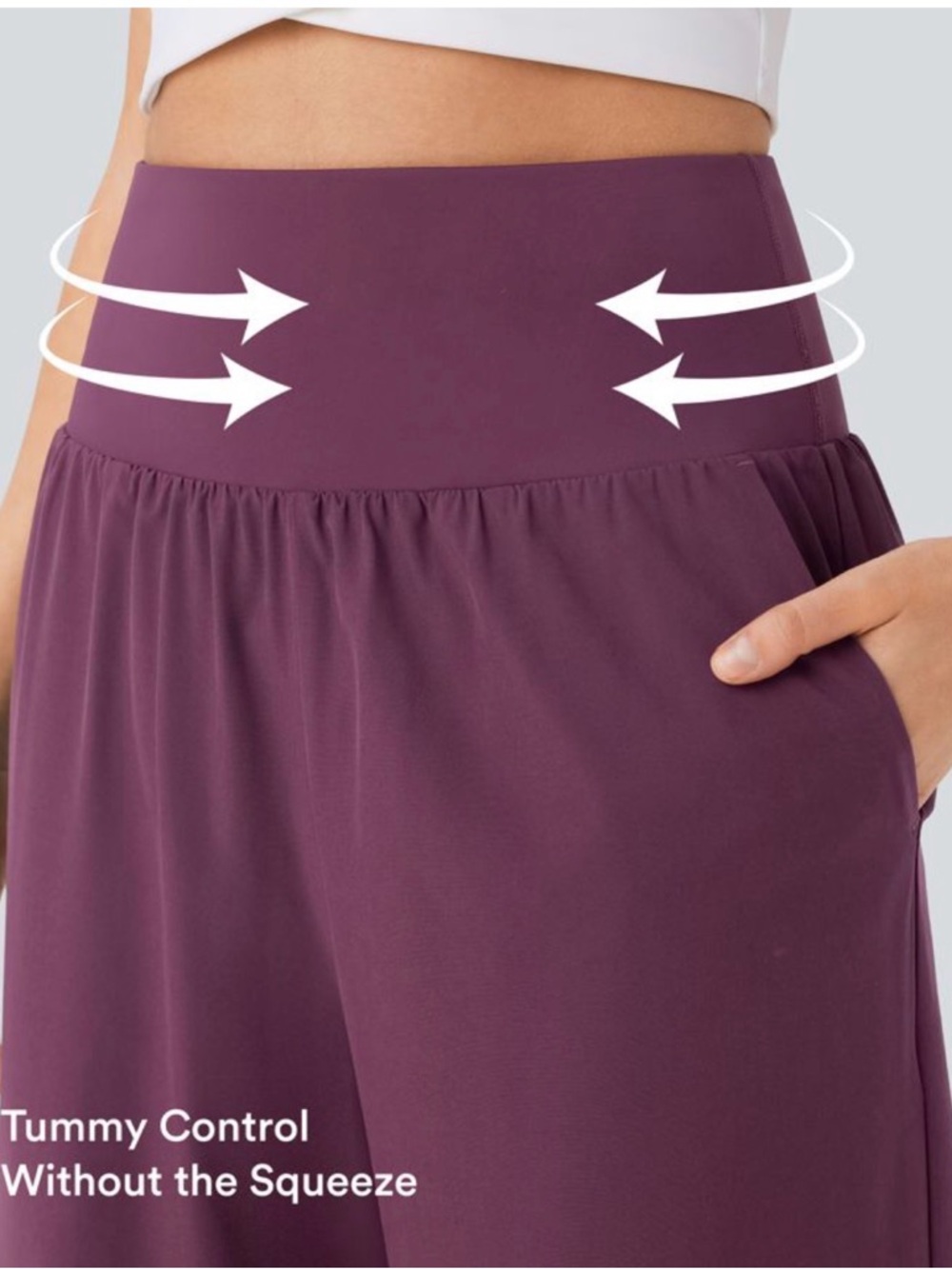NWT Halara Breezeful High waisted Tummy Control Split Hem Quick Dry Resort. - Picture 3 of 5
